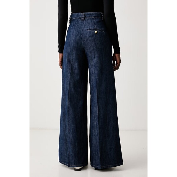 Marella jeansy wide leg damskie MLSWLEG2  granatowe 2623186124200