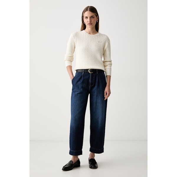 Joop! jeansy barrel damskie  granatowe 30105459