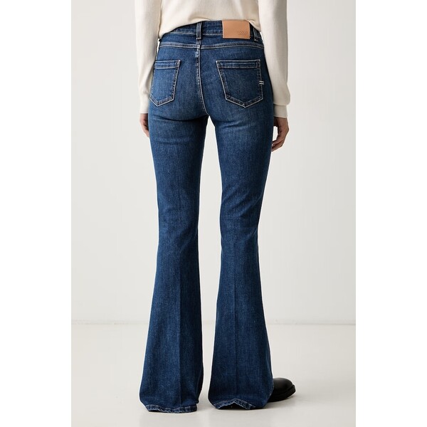 ViCOLO jeansy flare damskie  niebieskie DAC5063
