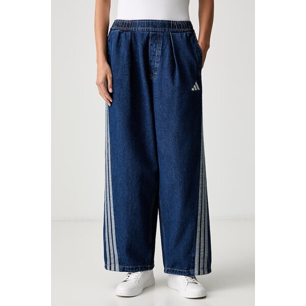 adidas jeansy wide leg damskie Denim Pack  niebieskie KV0618