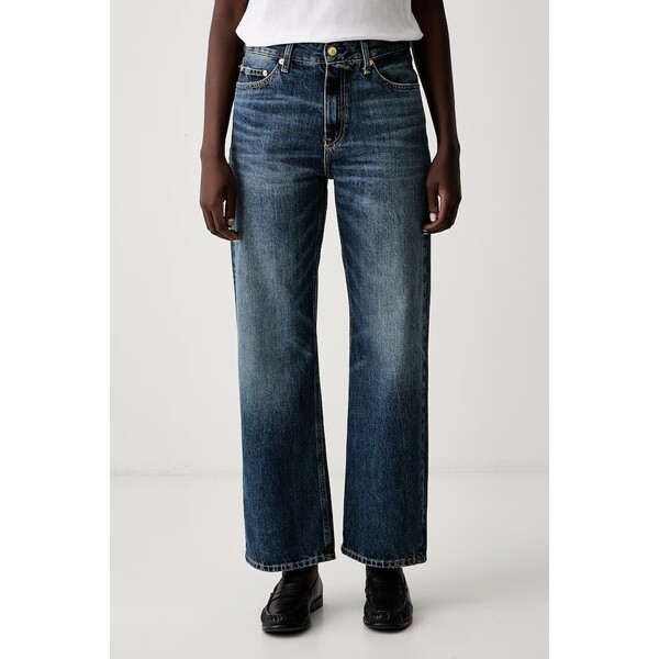 Tommy Hilfiger jeansy straight damskie  granatowe WW0WW50963