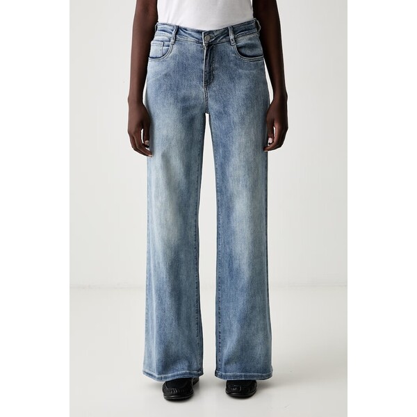 Joseph Ribkoff jeansy wide leg damskie  niebieskie 251968CO