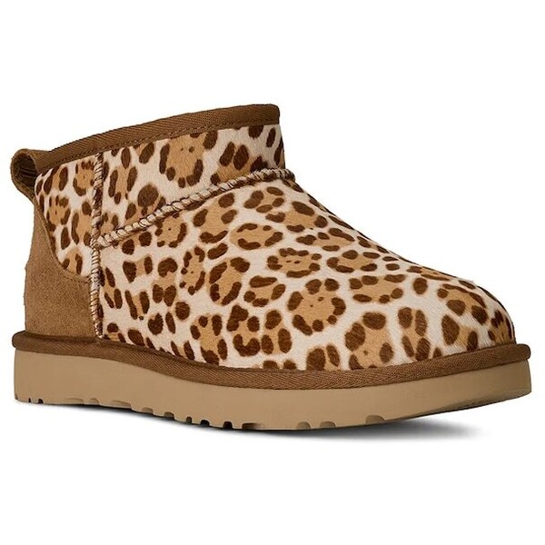 UGG śniegowce zamszowe W Classic Ultra Mini Plains  kolor beżowy 1178110.FDJ