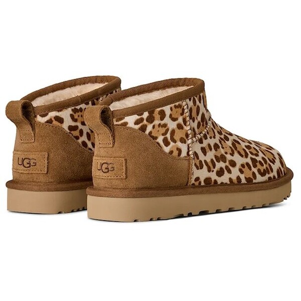 UGG śniegowce zamszowe W Classic Ultra Mini Plains  kolor beżowy 1178110.FDJ