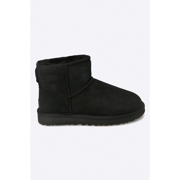 UGG śniegowce zamszowe Classic Mini II  damskie kolor czarny 1016222-BLK 1016222.BLK