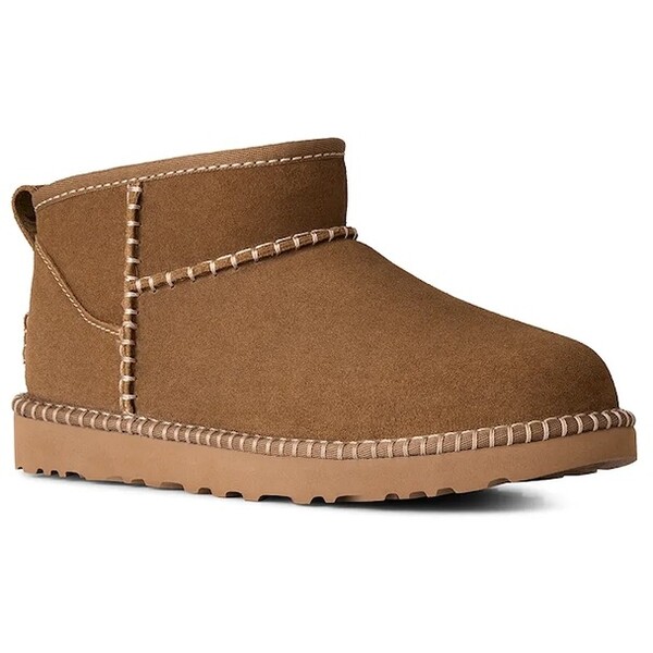 UGG W Classic Ultra Mini Botanic śniegowce damskie zamszowe  brązowe 1180626.LBNZ
