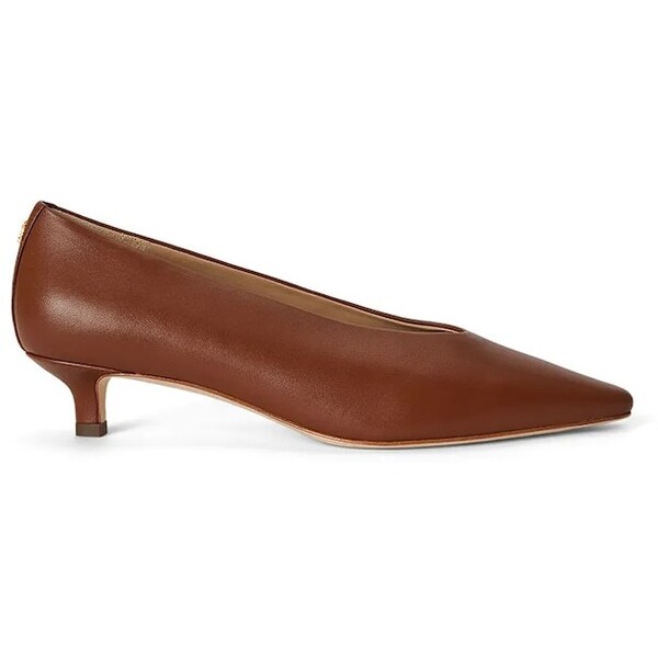 Lauren Ralph Lauren szpilki skórzane Frncsa Pump  brązowe 802P16893004 802P16893004.200