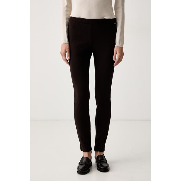 Armani Exchange legginsy damskie  brązowe regular waist XW002668 AF18852 XW002668.AF18852
