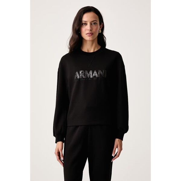 Armani Exchange bluza damska z wiskozą  czarna XW002397 AF13397 XW002397.AF13397