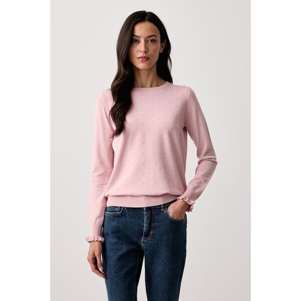 Marella sweter damski z wiskozą Emme by Marella  różowy 2625366071200