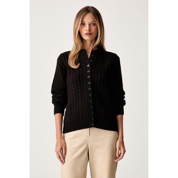 MSGM kardigan damski wełniany  brązowy 4141MDM207.267758