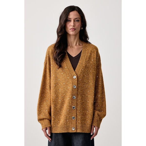 Pinko kardigan damski z wełną  beżowy 105739 A3GD 105739.A3GD