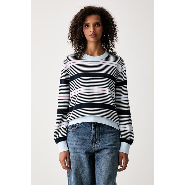 Tommy Jeans sweter damski bawełniany  niebieski DW0DW23360