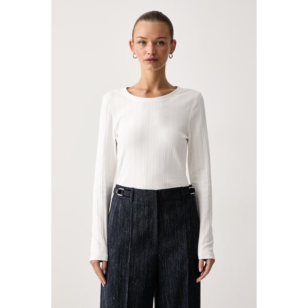 Marc O'Polo longsleeve damski bawełniany  biały 5000012245