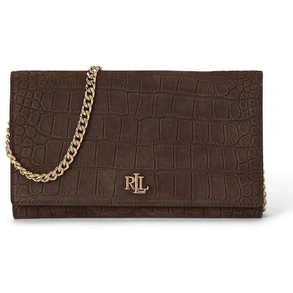 Lauren Ralph Lauren portfel damski skórzany  brązowy 432P18552