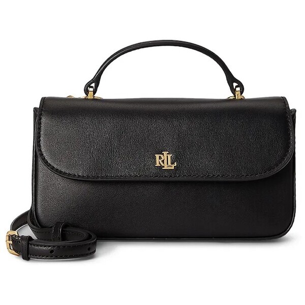 Lauren Ralph Lauren portfel damski skórzany  czarny 432P16733