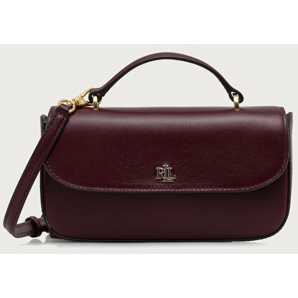 Lauren Ralph Lauren portfel damski skórzany  bordowy 432P16733