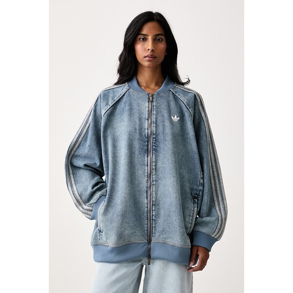 adidas Originals bomberka damska jeansowa  niebieska KQ6473