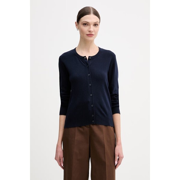 United Colors of Benetton kardigan damski bawełniany  granatowy 1C19D502P