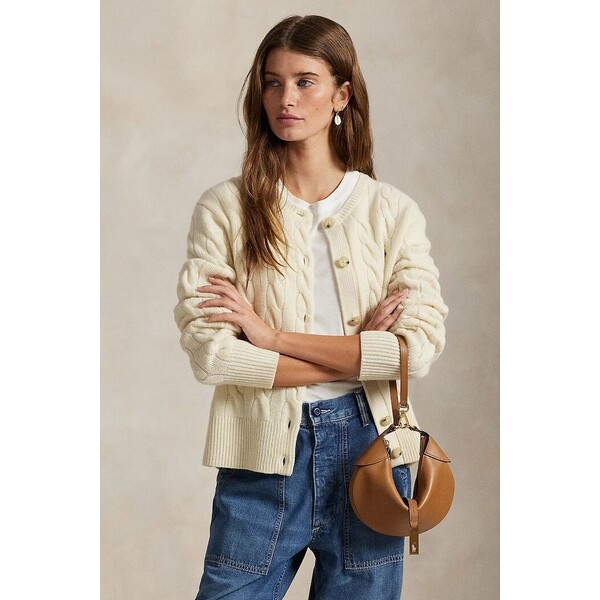 Polo Ralph Lauren kardigan damski wełniany  biały 211972104