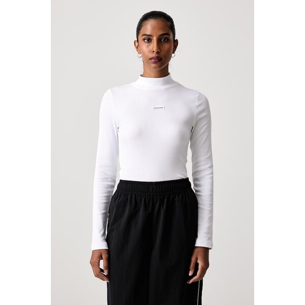 Guess Jeans longsleeve damski bawełniany z elastanem  biały W6BP06 K5471 W6BP06.K5471