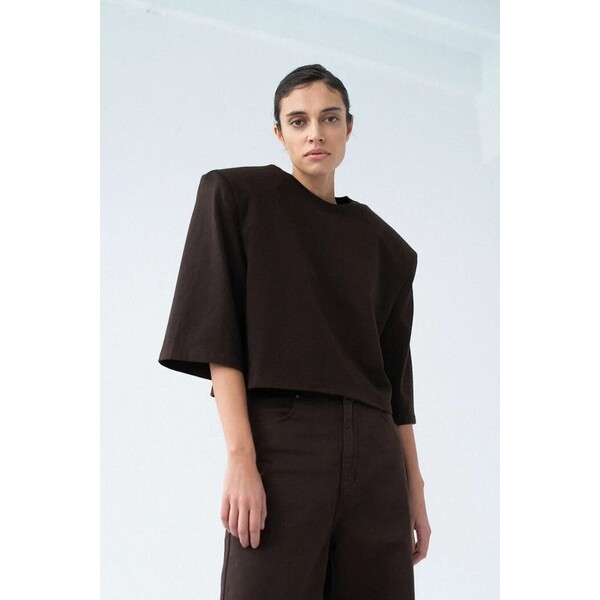 muuv. Muuv longsleeve damski bawełniany CREM  brązowy longsleeve.CREM