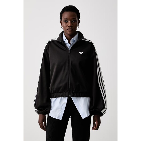 adidas Originals bluza rozpinana z bawełną Lace Injection  brązowa LG4278