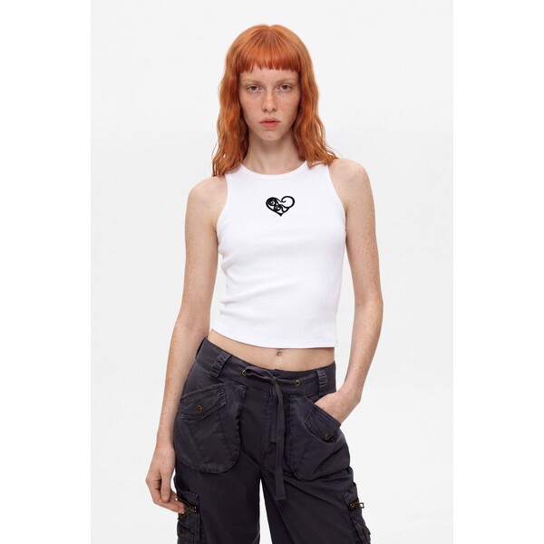 Desigual Koszulka bez rękawów 100% bawełna 26WWTKX11000