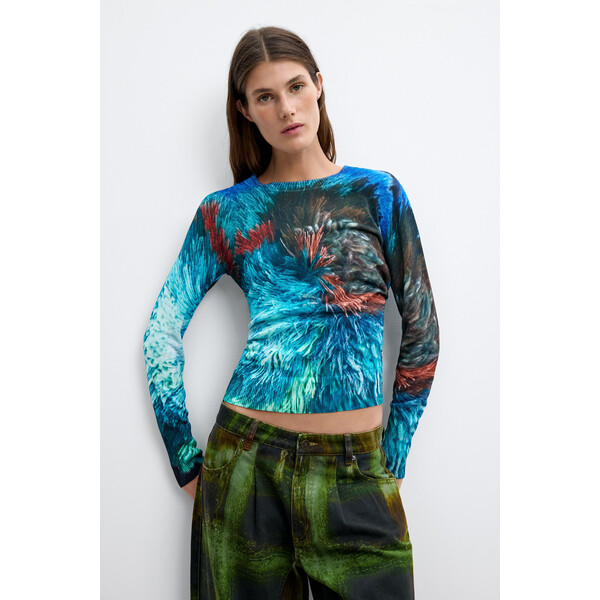 Desigual Sweter z nadrukiem M. C. Lacroix 26WWJF025013