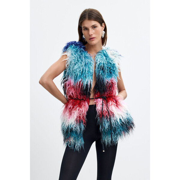 Desigual Kamizelka z syntetycznego futra M.C. Lacroix 26WWEWX19019