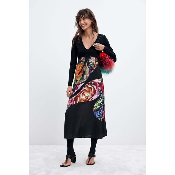Desigual Sukienka z nadrukiem midi M. C. Lacroix 26WWVW312000