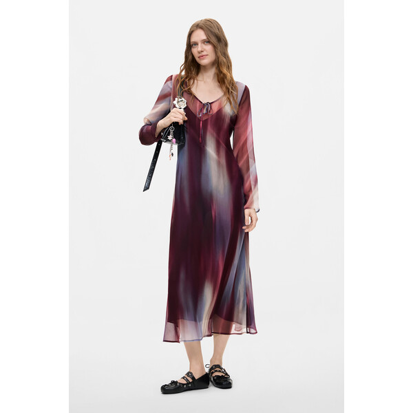 Desigual Sukienka z długim rękawem midi 26WWVW383016