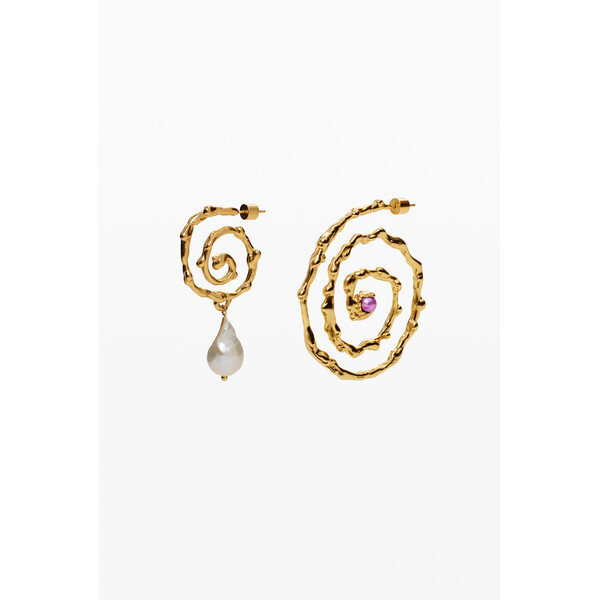 Desigual Kolczyki spiralne nieregularne pozłacane Zalio 25SAGO389125U