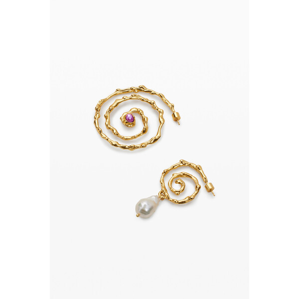 Desigual Kolczyki spiralne nieregularne pozłacane Zalio 25SAGO389125U