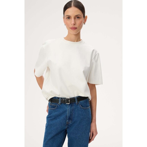 Le Brand T-shirt o luźnym kroju w kolorze białym - Tate tate-white