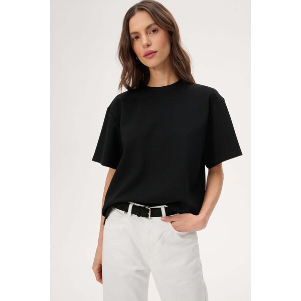 Le Brand T-shirt o luźnym kroju w kolorze czarnym - Tate tate-black