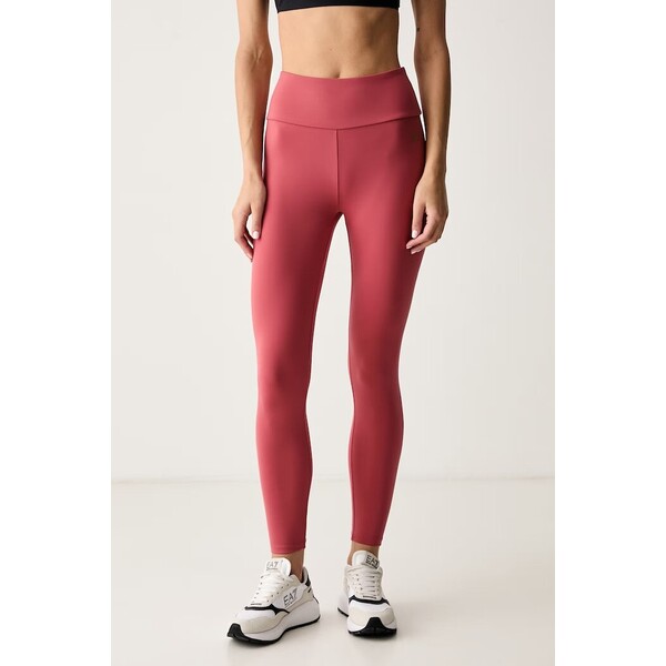 EA7 Emporio Armani legginsy sportowe damskie  różowe high waist AF25604.7W001343