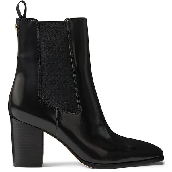 Lauren Ralph Lauren sztyblety na słupku damskie skórzane Rlyn Bte Hl  czarne 802P12049001 802P12049001.001