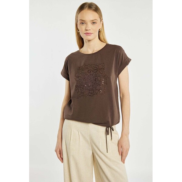 Monnari T-shirt z cekinami 116074