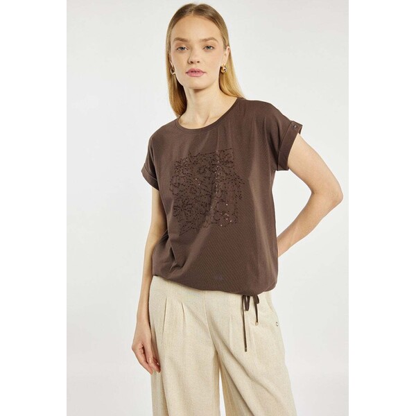 Monnari T-shirt z cekinami 116074
