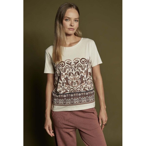Monnari T-shirt z wzorem 119234