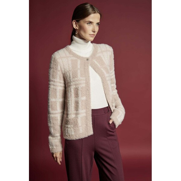 Monnari Wzorzysty rozpinany sweter 119011