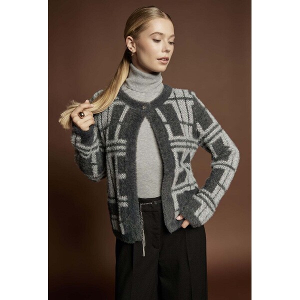 Monnari Wzorzysty rozpinany sweter 119010