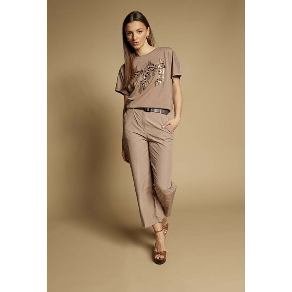 Monnari T-shirt z cekinami 119216