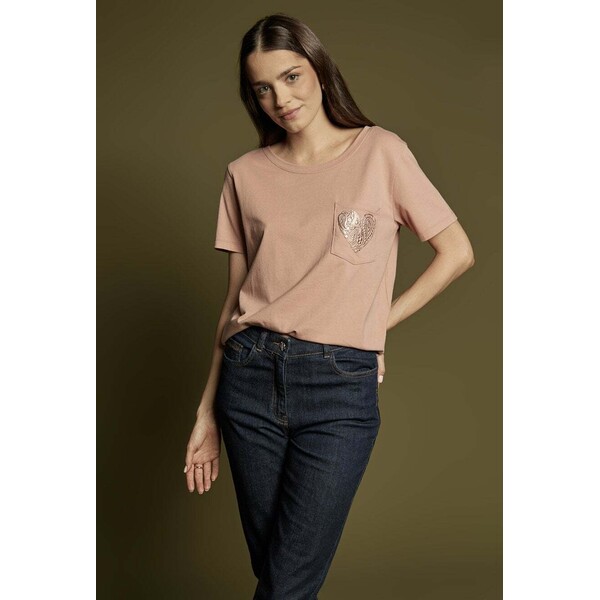 Monnari T-shirt damski z bawełną 119233