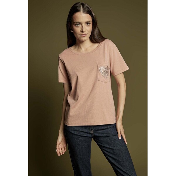 Monnari T-shirt damski z bawełną 119233