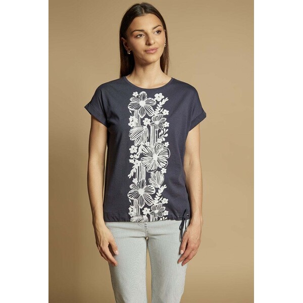 Monnari T-shirt damski z wzorem 119224