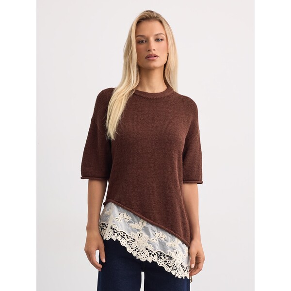 Mohito Sweter z koronką 505LQ-88X