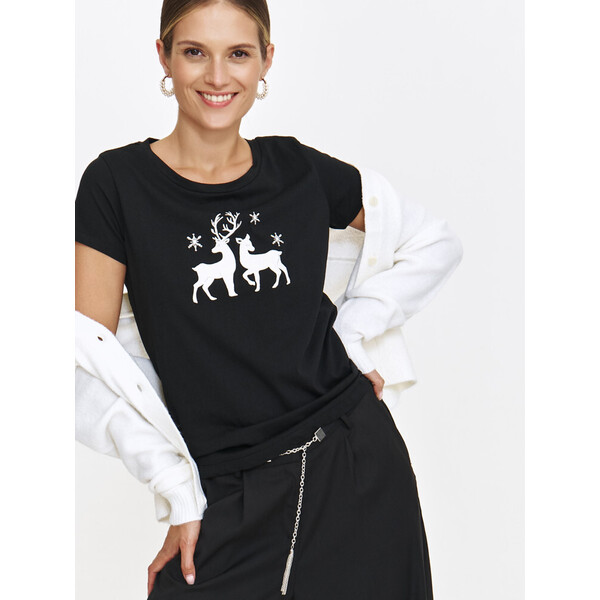 Top Secret T-shirt bawełniany z motywem TSKW24TOP634499X00