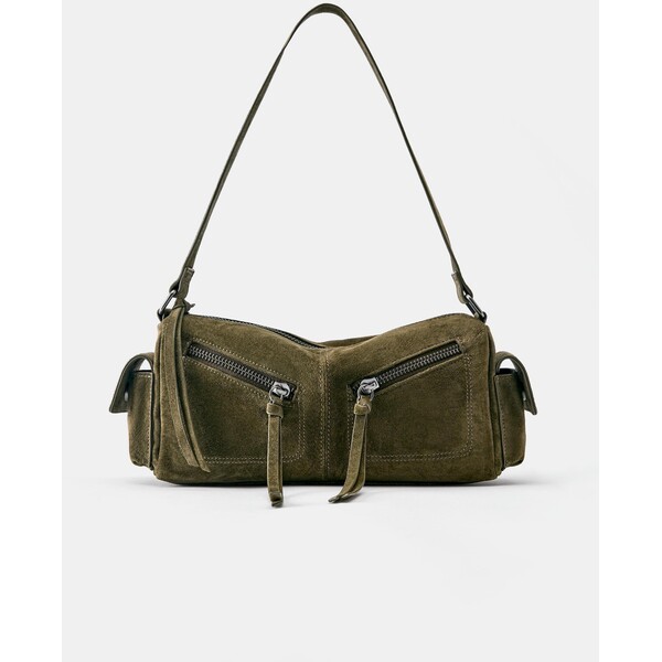 Pull&Bear Wielokieszeniowa torebka na ramię ze skóry 14156840-032